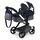 Bayer Design 17081AA Puppenwagen Xeo mit Tasche, höhenverstellbarer Griff, Schwenkschieber, wandelbar als Puppenjogger, bewegliche Vorderräder, integrierter Korb, Blue