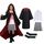 Zauberer Kostüm Kinder, CJBIN 8 Teiliges Umhang Kinder, Zauberer Umhang mit Bluse,Rock,Socken,Zauberstab,Brille,Krawatte Halskette,Zau-berer Cosplay Kos-tüm,Halloween KostümKinder für Karneval Cosplay