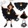 Hoiloie Halloween Kostüm Kinder,Fledermaus Umhang,mit 1 * Hut,1*Spinne Trick or Treat Taschen,für Halloween,Karneval, Themenparty,heloweenkostüme,Geeignet für Höhe 90-150cm Mädchen Jungen Kinder
