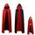 OUQIWEN Vampir Umhang Erwachsene, Halloween Kapuzenumhang, Schwarz Rot Doppelseitig, Cosplay Für Halloween Kostüm (150cm)