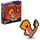 MEGA Pokémon Glumanda - zusammenbaubare Figur im Retro-Look, Pixel Art, inklusive Basis zur Wandmontage, für Erwachsene Baumeister und Sammler, HTH76