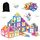 mysoler Magnetische Bausteine 58 Teile – Magnetspielzeug mini Magnetbausteine Magnete Kinder Set, Magnet Spiel STEM Montessori Spielzeug für Kinder ab 3 4 5 6 7 Jahre, Bauklötze Konstruktionsspiel