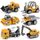 Dreamon Baustellen Fahrzeuge Metall Kunststoff Bagger,Baufahrzeuge Spielzeug Auto (Yellow)