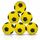 alldoro 68734 Schaumstoffball 6er Set Gelb, Ø 20 cm, extra weiche Softbälle, Fußball für Kinder ab 0 Jahren, leise & leicht, Ball für Indoor & Outdoor