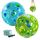 U&C Planet 2er Pack Größe 2 Fußball für Kinder 1-6 Jahre Glitzerndes Dinosaurier & Planet Design Inkl. 1 Handpumpe & 2 Tragenetzen Indoor & Outdoor Spielzeug Geschenk