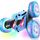 MidiVix Ferngesteuertes Auto, 90 Min Spielzeit, 2.4Ghz Doppelseitig 360° drehbarer RC Crawler mit Scheinwerfern Radlichtern, 4WD Off Road Drift RC Auto Spielzeug Geschenke für Jungen 6-12 Blau