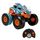 Hot Wheels Monster Trucks Ferngesteuertes Auto, umbaubarer Rhinomite im Maßstab 1:12 mit Race Ace Spielzeugtruck im Maßstab 1:64, lässt Sich in einen Starter umbauen, HPK27