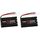 Kraftmax Akku Racing-Pack mit Tamiya Stecker - 9,6V / 2200mAh (min 2000 mAh) NiMH Akku/Hochleistungs RC Akkupack (Packung mit 2)