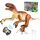 Kizmyee Dinosaurier Spielzeug, Dino Ferngesteuertes Velociraptor für Kinder, Realistische Gehbewegungen, Brüllt, Leuchtende Augen und Kopfschütteln, Kindergeburtstag Geburtstag Geschenke für Kinder