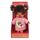 Sekiguchi 223732 - Original Monchhichi Mädchen, Plüschfigur mit rosa Schlafshirt, Glow in the Dark Elementen und Zöpfen mit Schleifen, ca. 20 cm großes Kuscheltier aus braunem Plüsch