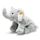 Steiff 242656 Floppy Trampili Elefant, 20cm, Gray Violet, Plüschtier liegend