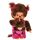 Sekiguchi 236200 - Original Monchhichi Mutter mit Baby, Plüschfigur mit pinkem Kleid und Schleife im Haar, ca. 20 cm großes Kuscheltier aus braunem Plüsch