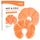 NEWGO 3-in-1 Groß Kühlpads Brust Stillen, 2 Stück Still Kompressen Kühlpads & Wärmekissen für die Brust, Weicher Stoff Zurück Fleece (orange) 20cm X 17cm