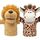 LOMTRATS Handpuppen für Kinder, Kleinkind enthält Wolf, Tiger, Löwe, AFFE und bewegliche offene Münder, perfekt zum Geschichtenerzählen, Unterrichten, im Vorschulalter und als Geburtstagsgeschenk