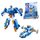 Super Wings 2-in-1 Mini World Aircraft Verwandlungsroboter mit Licht- und Soundeffekten, Transformer-Spielzeug für Mädchen und Jungen ab 3 Jahren, blau