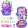 Polly Pocket Puppen und Spielset, Übernachtungsparty-Welpen-Schatulle, Spielzeug für unterwegs mit 1 kleinen Puppe, Hündchen, Zubehör für Mode und Essen, JCR38