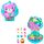 Polly Pocket Puppen und Spielset, Glitzerinsel-Schatulle, Reisespielzeug mit 1 Mini-Meerjungfrauenpuppe, Meerestieren und passendem Zubehör, JCB16