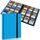 Sammelkarten-Ordner, 9 Taschen, Kartenalbum, Ordner, Kartensammlungsordner mit, passend für MTG Commander EDH Yugioh TCG Spielkarten, Sportkarten (Blau, 360 Taschen)