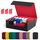 UAONO Sammelkarten-Aufbewahrungsboxen für 1800+ Karten, Premium Magnetic Deck Boxen, Leather Deck Case mit Trennwänden, Spielkarten Deck Boxe für TCG MTG YuGiOh Karten (Schwarz und Rot)