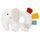 Fehn 056075 Ring-Greifling Elefant fehnNATUR – Bio-Babyspielzeug mit Rassel und Raschelpapier für Babys und Kleinkinder ab 0+ Monaten – Größe: 14 cm