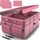 FORTEM Kofferraum Organizer, Kofferraumtasche, Zusammenklappbarer Auto Organizer Kofferraum mit Fächern, Rutschfester Boden, Verstellbare Sicherungsriemen, Klappbarer Deckel (Rosa)
