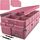 FORTEM Kofferraum Organizer, Kofferraumtasche, Zusammenklappbarer Auto Organizer Kofferraum mit Fächern, Rutschfester Boden, Verstellbare Sicherungsriemen, Klappbarer Deckel (Rosa)