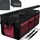 FORTEM Kofferraum Organizer, Kofferraumtasche, Zusammenklappbarer Auto Organizer Kofferraum mit Fächern, Rutschfester Boden, Verstellbare Sicherungsriemen, Klappbarer Deckel (Rot, Extragroß)