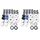 L & P Car Design A0023-1 Kennzeichen Schrauben Kennzeichenbefestigung 4er Set M5 x 20mm DIN 84 mit Abdeckkappen Befestigung für KFZ Nummernschild (Packung mit 2)
