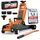 Wagenheber 2,5T extra flach – Hydraulischer Rangierwagenheber mit Transportkoffer, 3 Gummiauflagen & Adapter – Auto Wagenheber für PKW bis 2.500 kg (Orange)