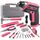 Hi-Spec 35-teiliges Pink-Rosa Heimwerker Werkzeug-set mit wiederaufladbarem USB-Akkuschrauber. Für Reparaturen und Wartungen in einem praktischen Werkzeugkoffer – Für Frauen und Mädchen