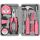 Hi-Spec 24-tlg. Kleiner Werkzeugkoffer für Frauen – Rosa-Mini-Werkzeug-Set mit Hammer und Schraubenzieher Set. Pinke Werkzeugbox ideal für WG-Zimmer und unterwegs