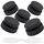 detailmate Autopflege - Made in Germany - 5er Pack Handpolierschwamm medium, schwarz, Ø90mm, aus Premium Schaumstoff für Handpolitur/Wachse/Applikator Pflegeprodukte auf Kunststoff, Reifen