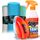 detailmate Autoscheiben Reinigung & Versiegelung Bundle: Soft99 Glaco de Cleaner Glasreiniger 400ml + Soft99 Glaco Q Scheibenversiegelung 75ml + 2x Waffeltuch + detailmate Poliertuch