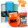 detailmate Auto Scheiben Reinigung & Versiegelung Bundle: Soft99 Glaco de Cleaner Glasreiniger 400ml + Soft99 Glaco Roll On Large 120ml + 2x detailmate Waffeltuch + Poliertuch