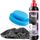 detailmate Handpolitur Auto Set - Menzerna Medium Cut Politur One-Step-Polish 3 in 1, 250ml + Made in Germany Polierschwamm Ø130mm + ultraflausch Mikrofaser Poliertuch 550GSM + 1 Schutzhandschuh