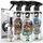 Nuke Guys Auto Reinigungsset Innenraum | Innenraumreiniger 500ml + Glasreiniger + Polsterreiniger + Auto Duft + Duftanhänger "Skull" | Autopflege Set
