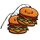 2er Set Tuning Lufterfrischer Duftbaum fürs Auto Air Freshener Design Duft Anhänger (2x Hamburger)