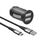 Goobay 64805 Dual USB Port Auto Ladegerät Zigarettenanzünder Adapter 12V / 24V Kfz Mini Adapter Ladestecker Car Charger 15,5W inkl. 1m USB C Kabel