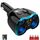 5-in-1 Auto Ladegerät: Zigarettenanzünder Verteiler Adapter Splitter 12V USB C KFZ Stecker 2 Fach Steckdose 12 Volt DC 80W mit LED Voltmeter Schalter Dual USB für Handy GPS Dash Kamera Sitzheizung