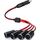 GTIWUNG 12V/24V Auto Motorrad Zigarettenanzünder Stecker, 1 bis 4 KFZ Stecker mit Kontrollleuchte, 4-Wege Auto Adapter Splitter, Verlängerungskabel Zigarettenanzünder 4 Fach