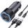 Zigarettenanzünder USB Auto Adapter,2.4A Auto Ladegerät mit 2X iPhone Ladekabel [Apple MFi Zertifiziert],Kfz Ladegerät Ladeadapter USB Zigarettenanzünder Stecker für iPhone 14 13 12 11 Pro Max/X/8/7/6