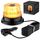 Justech 40 LEDs Warnleuchte Rundumleuchte 360° Gelb Blitzleuchte 7 modus mit 5m Netzkabel Doppelter Schraube 12V / 24V Warnlicht mit Magnetfuß Notfallblinklampe Magnet Transparent für Auto LKW usw