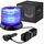 Justech 72LED Warnleuchten Notbeleuchtung Blau Rundumleuchte 16x16x12.5cm Blitzleuchte 6 Blitzmuster mit Zigarettenanzünde + 5m Netzkabel 12/24V Notfallblinklampe Magnetfuß mit E57 Zulassung