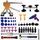 Putentfun Ausbeulwerkzeug,66PCS Beulen Reparaturset Auto,Dellen Reparaturset Auto mit Gleithammer,Einstellbare Breite Golden Lifter,Ausbeulreparatur-Set Kann 98% der Autodellen Reparieren