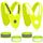 YeahBoom Warnweste Kinder Sicherheitsweste,V-Form Reflektorweste,V-Form Warnweste Fahrrad Kinder,Reflektierende Warnwesten,Reflektorweste kinder Gelb,mit 4 Stück Reflektorband,für Sport Fahrrad