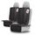 PROTEX© Kindersitzunterlage -ISOFIX-geeignet, Anti-RUTSCH-Unterfläche | Wasserabweisender & besonders hochwertiger 600D Stoff mit gepolsteter Sitzfläche (L, 2er Set), (Schwarz mit roten Nähten)