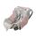LÄSSIG Baby Strickdecke für Autositz Autositzdecke Einschlagdecke Babyschale 100% Bio-Baumwolle GOTS dusky pink