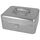 Westcott Geldkassette abschließbar (20 cm) Silber | Abschließbare Box aus Stahlblech mit 2 Schlüsseln | Herausnehmbare Einlage für Münzen mit 3 Fächern | E-51001 SILVER