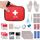 HONYAO® Erste Hilfe Set, Mini Reiseapotheke 90 Teilig, Notfalltasche Notfallset Klein für Outdoor Zuhause Auto Arbeitsplatz Camping Motorrad Fahrrad Wandern Notfall