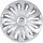 MICHELIN Radkappen MX-MS 13 Zoll Universal Radzierblenden 4er Set Fürs Auto ABS Kunststoff, Silber mit Chromring